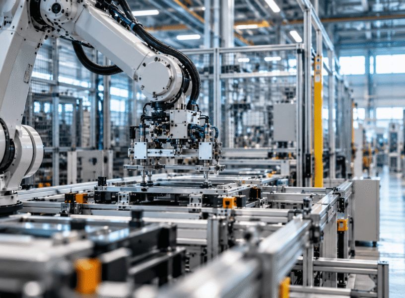Automated Factory Floor with Robotic Assembly (1)